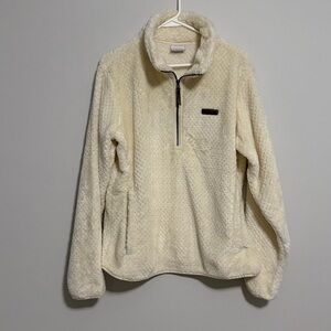 Columbia, XL women’s, Cream Sherpa Quarter-Zip Pullover